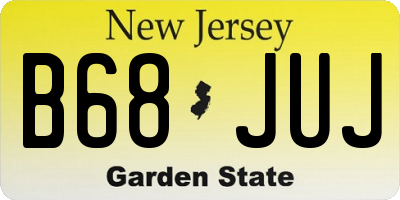 NJ license plate B68JUJ