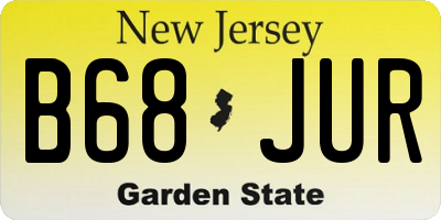 NJ license plate B68JUR