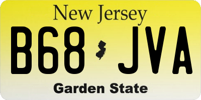 NJ license plate B68JVA