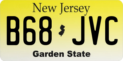NJ license plate B68JVC
