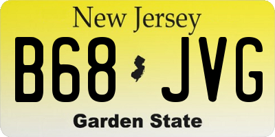NJ license plate B68JVG