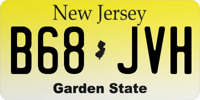 NJ license plate B68JVH