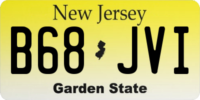 NJ license plate B68JVI