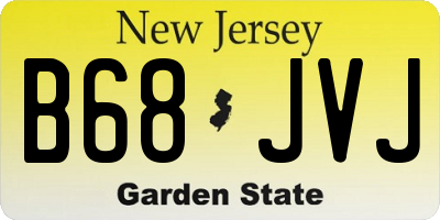 NJ license plate B68JVJ