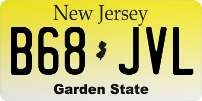 NJ license plate B68JVL