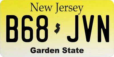 NJ license plate B68JVN