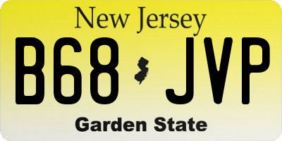 NJ license plate B68JVP