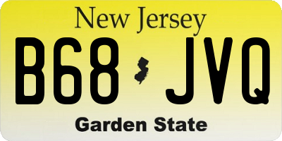 NJ license plate B68JVQ