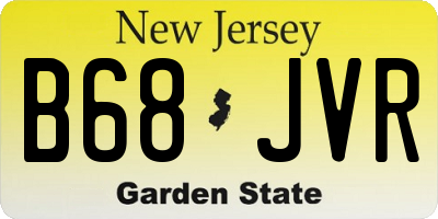 NJ license plate B68JVR