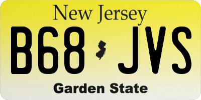 NJ license plate B68JVS