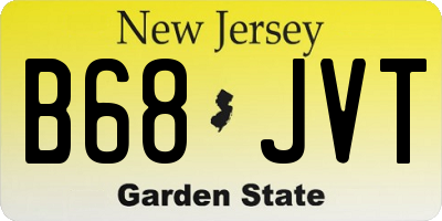 NJ license plate B68JVT