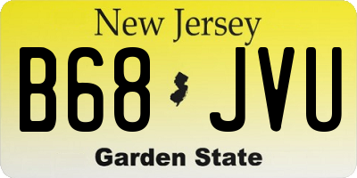 NJ license plate B68JVU
