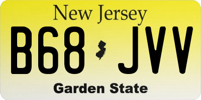 NJ license plate B68JVV