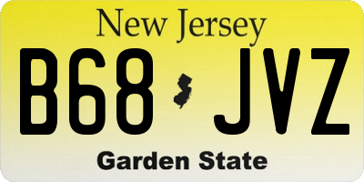 NJ license plate B68JVZ