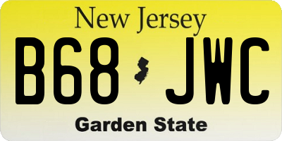 NJ license plate B68JWC