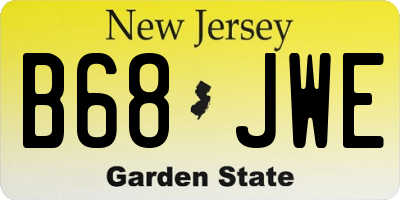 NJ license plate B68JWE