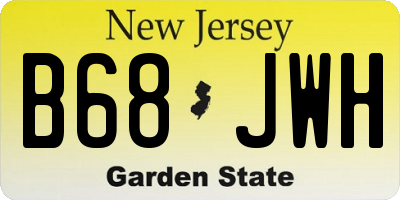 NJ license plate B68JWH