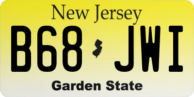 NJ license plate B68JWI