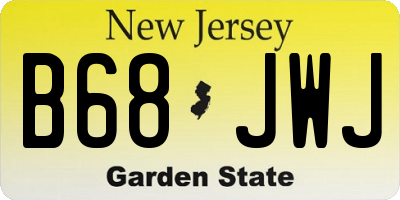 NJ license plate B68JWJ