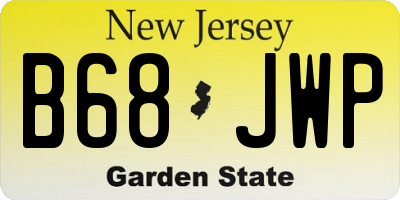 NJ license plate B68JWP