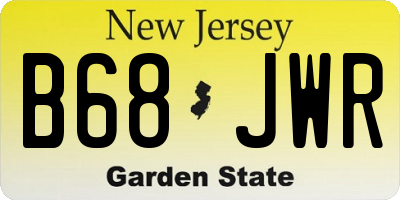 NJ license plate B68JWR