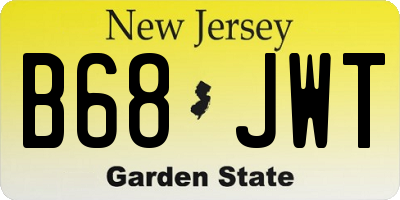 NJ license plate B68JWT