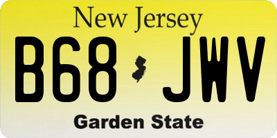 NJ license plate B68JWV