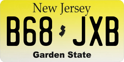 NJ license plate B68JXB