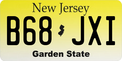 NJ license plate B68JXI
