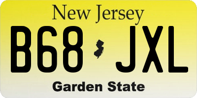 NJ license plate B68JXL