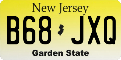 NJ license plate B68JXQ
