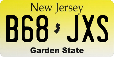 NJ license plate B68JXS
