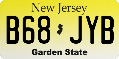 NJ license plate B68JYB