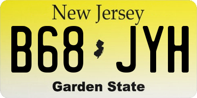 NJ license plate B68JYH