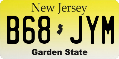 NJ license plate B68JYM