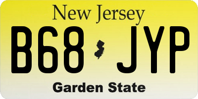 NJ license plate B68JYP