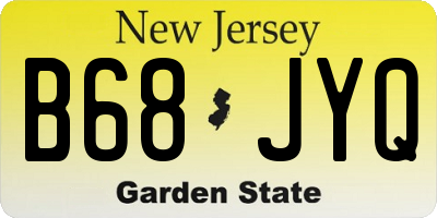 NJ license plate B68JYQ