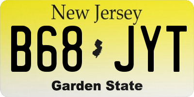 NJ license plate B68JYT