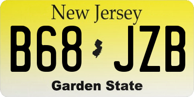 NJ license plate B68JZB