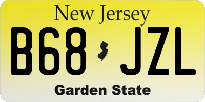 NJ license plate B68JZL