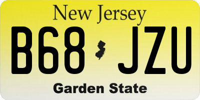 NJ license plate B68JZU
