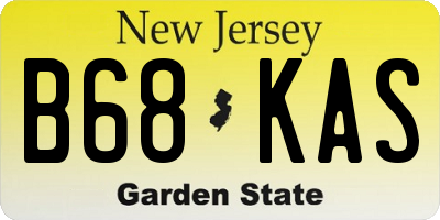 NJ license plate B68KAS