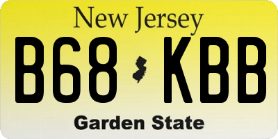NJ license plate B68KBB