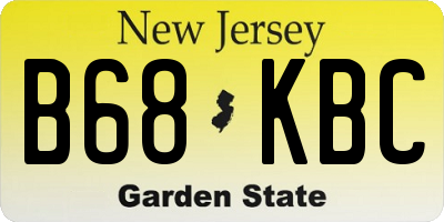NJ license plate B68KBC