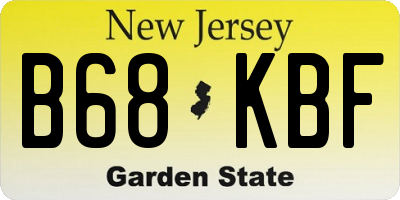 NJ license plate B68KBF