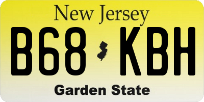 NJ license plate B68KBH