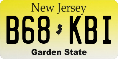 NJ license plate B68KBI