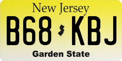 NJ license plate B68KBJ