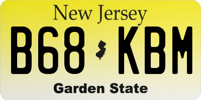 NJ license plate B68KBM