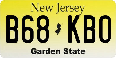 NJ license plate B68KBO